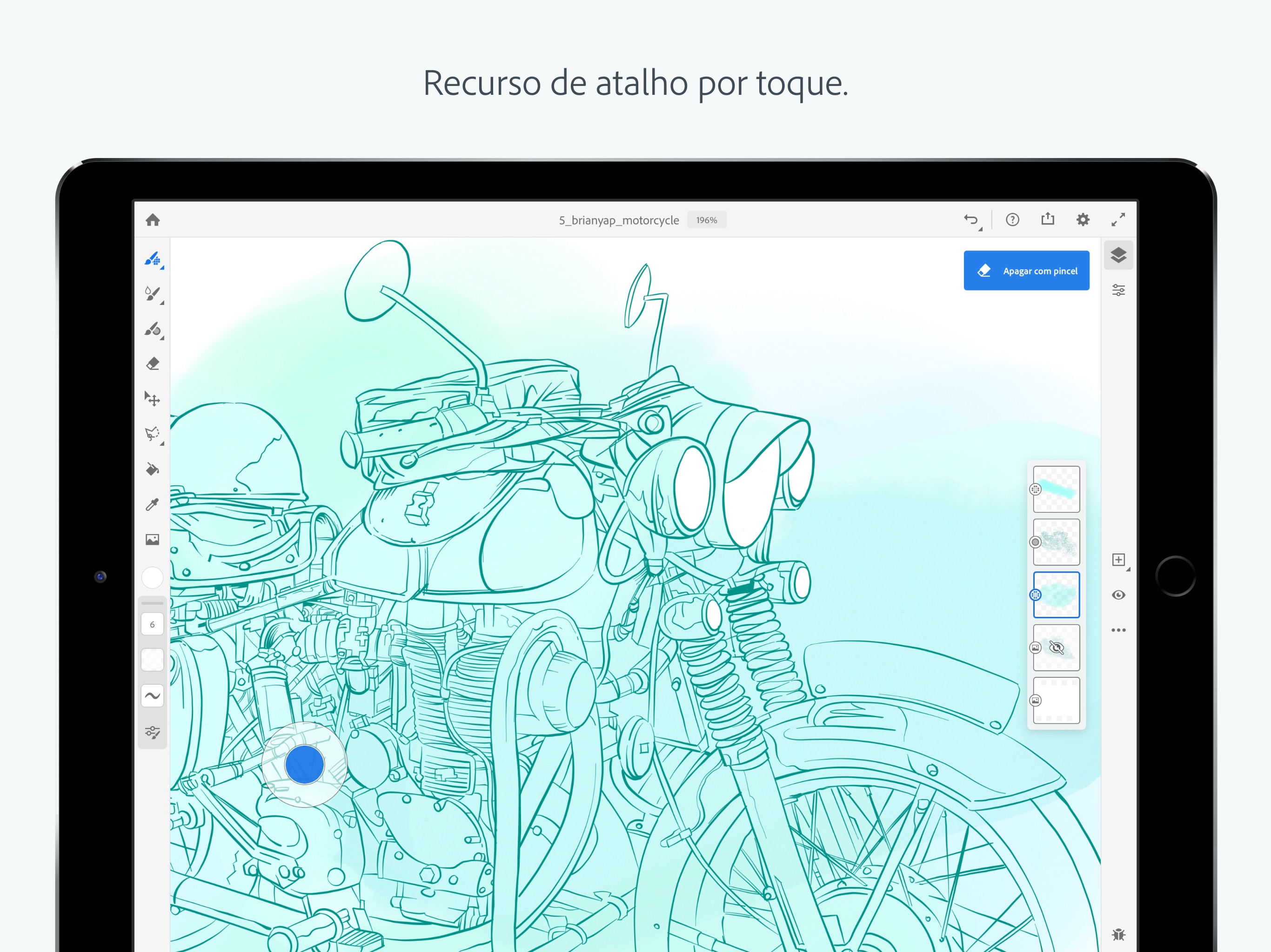 Screenshot do app Adobe Fresco - Desenhe e pinte