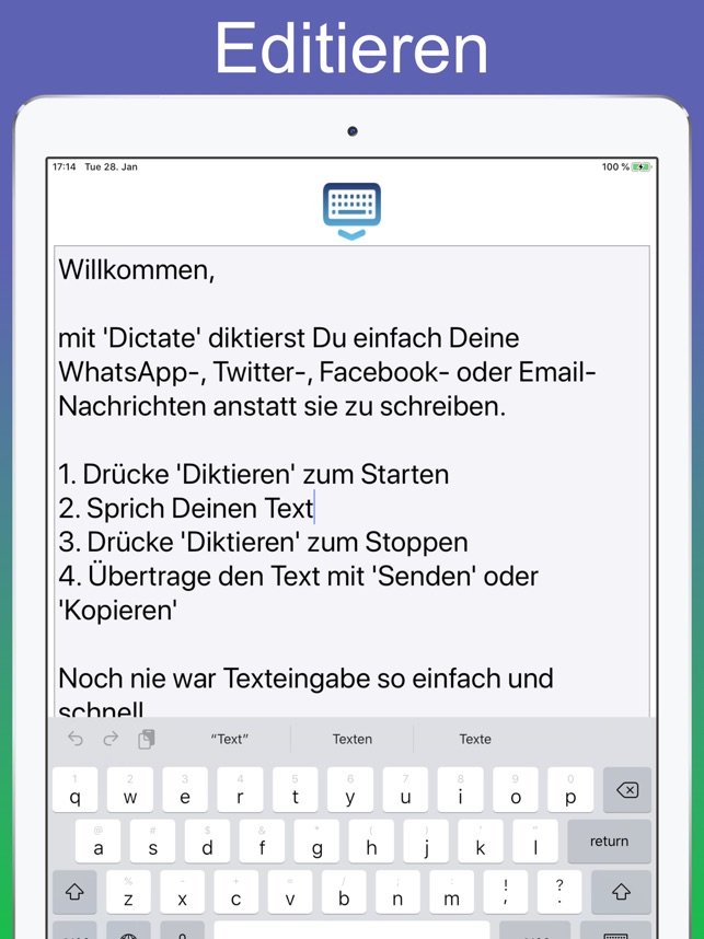Diktat Sprache Zu Text Im App Store
