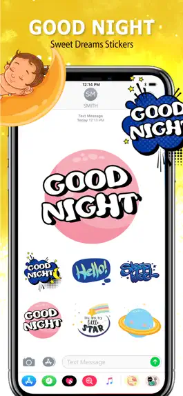 Game screenshot Good Night Stickers!! apk
