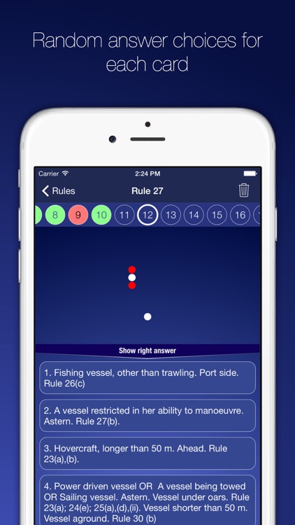 Vessel lights–cards COLREGs-72