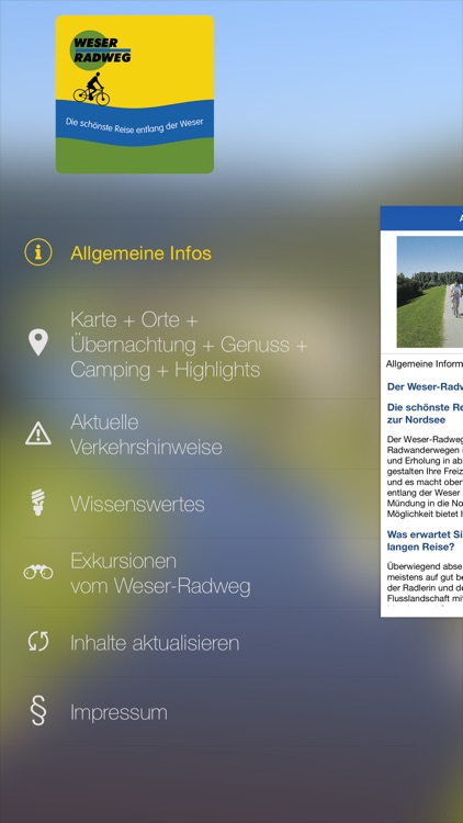 Offizielle Weser-Radweg-App