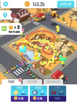 Screenshot 4 Idle Roller Coaster iphone