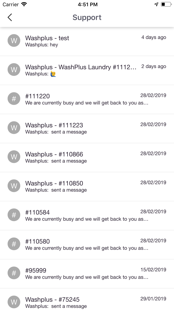 Washplus Laundry Customer