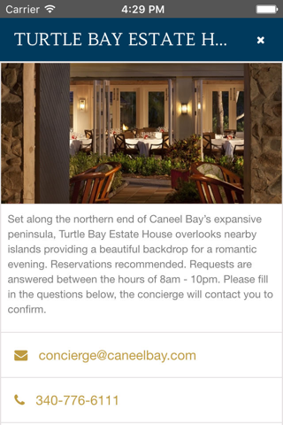 Caneel Bay Resort App - náhled