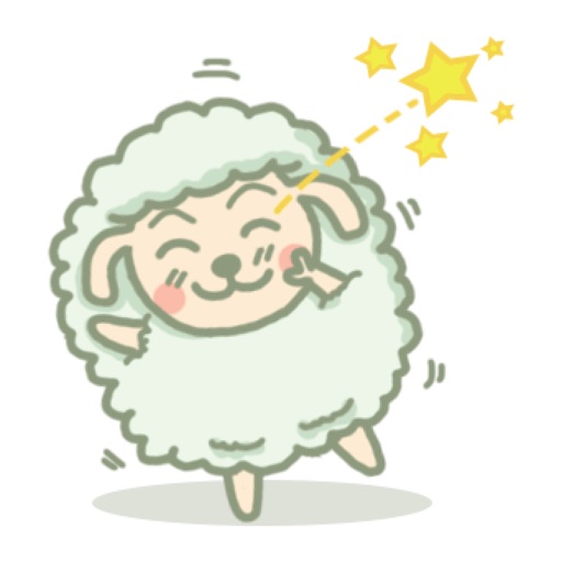 Pretty little sheep sticker icon