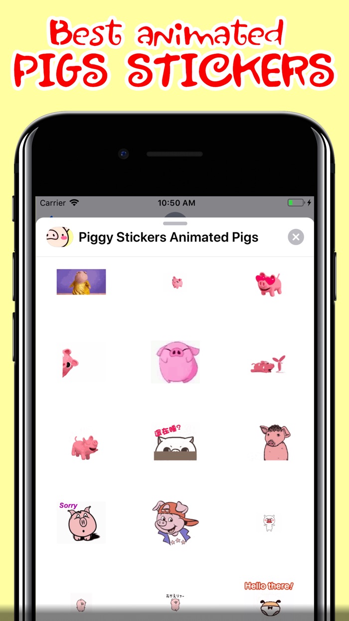 Piggy Stickers Animated Pigs