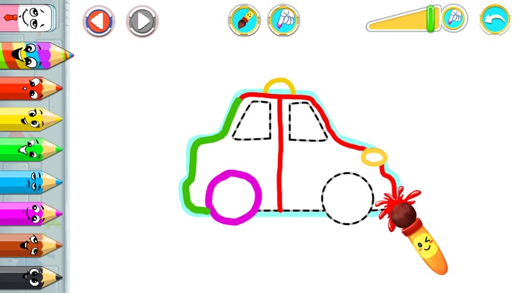 Car coloring book & drawing