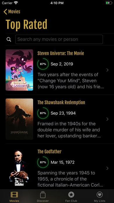 Premium Movie Selections screenshot 2