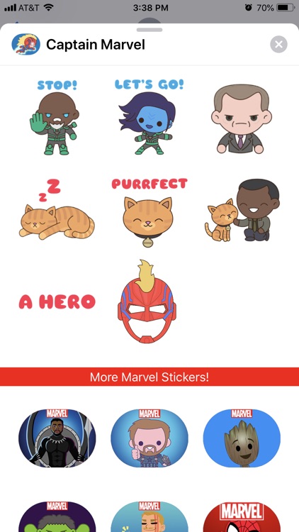 Captain Marvel Stickers