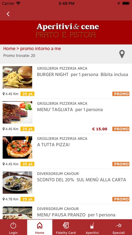 aperitivi&cene Prato e Pistoia