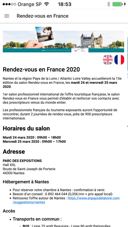 Rendez-vous en France 2020