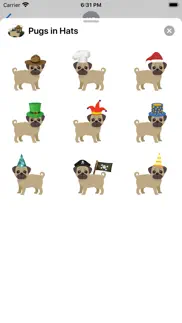 pugs in hats iphone screenshot 1