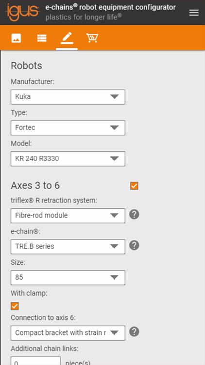 Robot equipment configurator