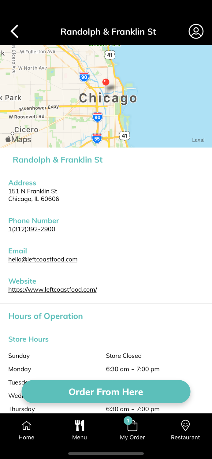 Left Coast Food  Juice