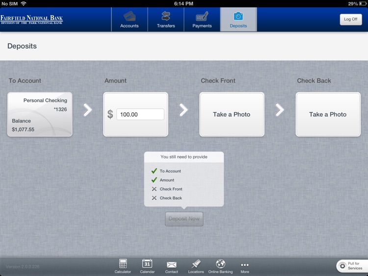 Fairfield Natl Bank for iPad screenshot-3