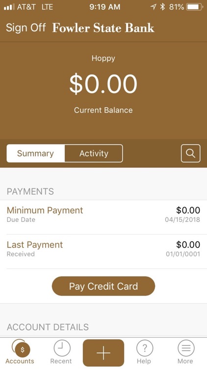 Fowler State Bank Credit Card