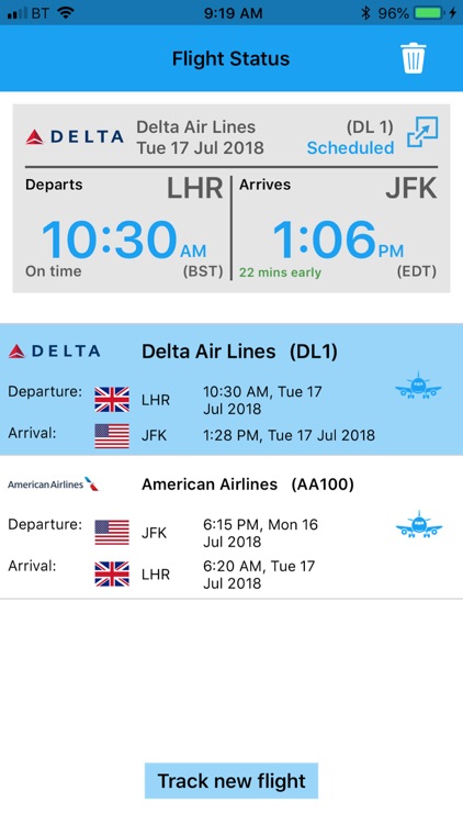 Live Flight Status - Tracker