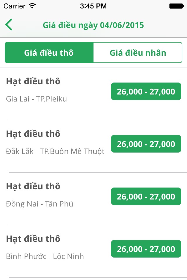 Giá Nông Sản - Việt Nam screenshot 3
