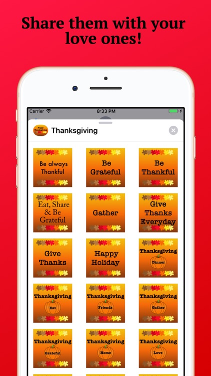 Thanksgiving Holiday Stickers. screenshot-3