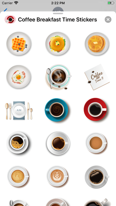 Coffee Breakfast Time Stickers screenshot 2
