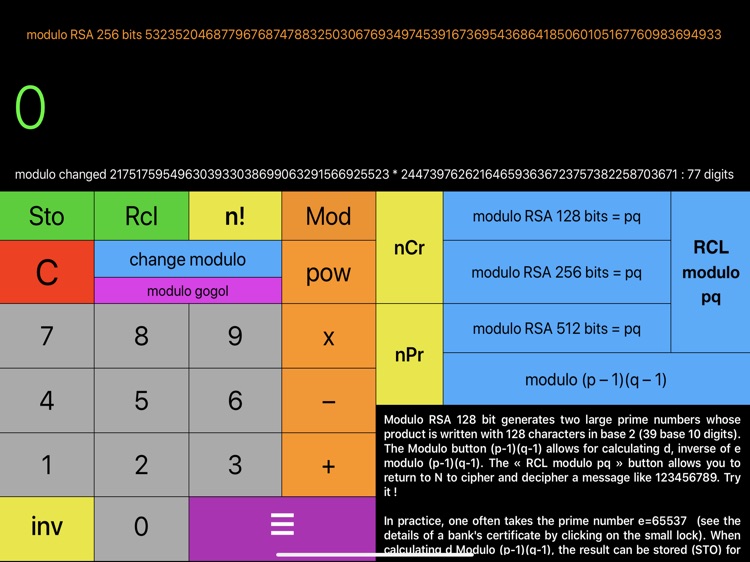 calcMod-RSA