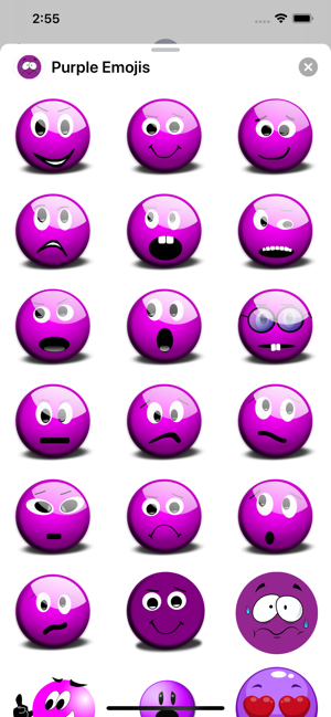 Purple Emojis - Stickers(圖2)-速報App