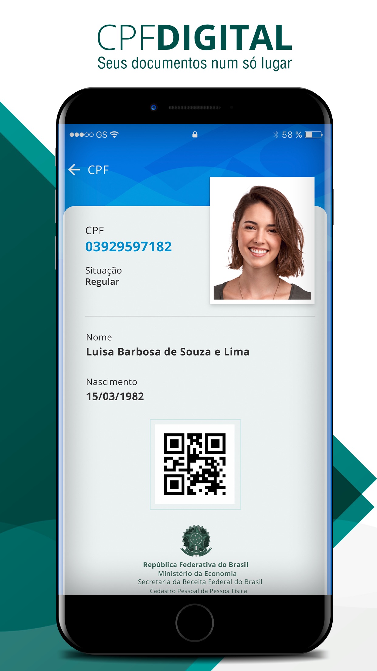 Screenshot do app CPF Digital