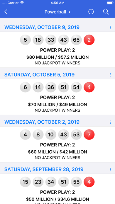 Lotto Results review screenshots