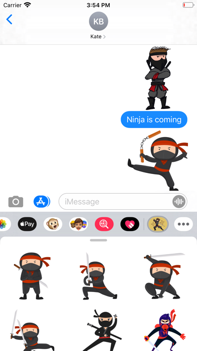 Ninja Samurai Stickers screenshot 2