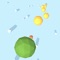 An endless game in which you are gardening the planets