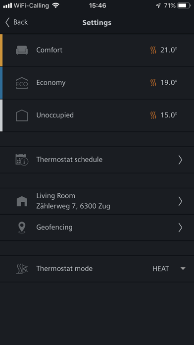 Siemens Smart Thermostat RDS screenshot 4