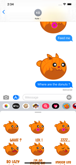 Donut Cats Meow Time Stickers(圖2)-速報App