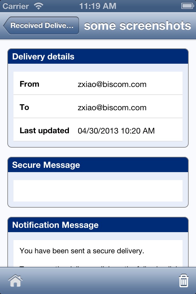 Biscom SFT Mobile screenshot 2