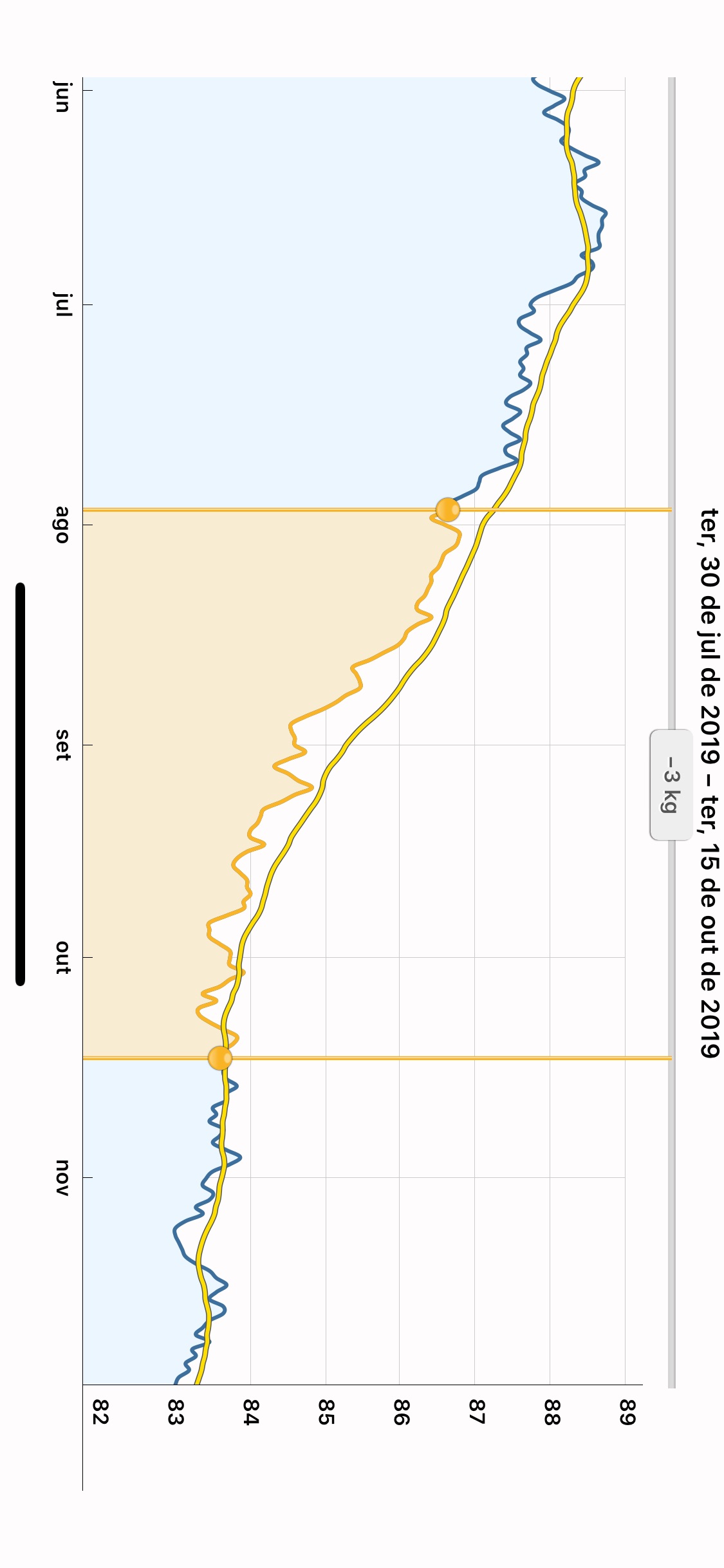 Screenshot do app Peso Diário