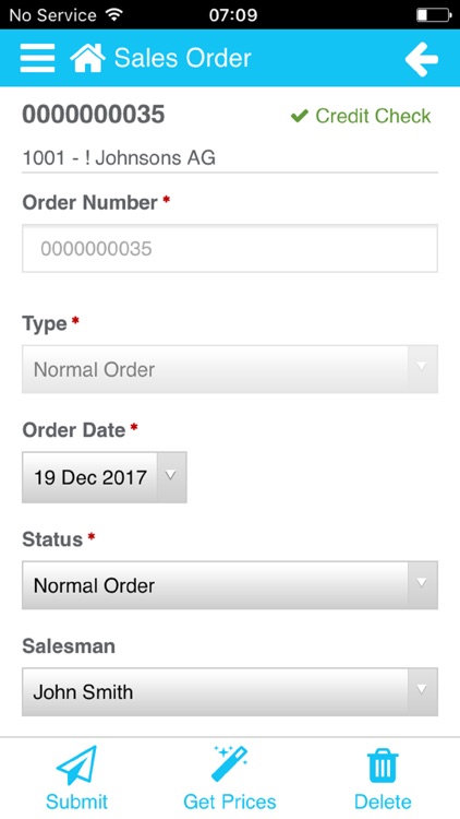 iScala 3.3 Sales Order Manager