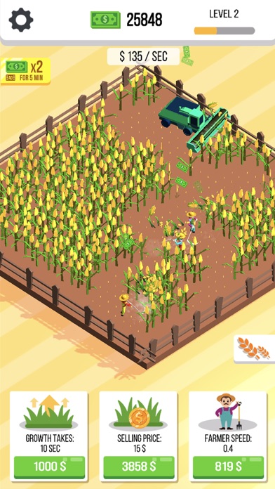 Harvester idle : cut the weed screenshot 2