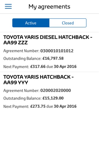 My Toyota Finance screenshot 2