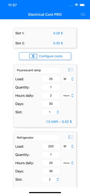 Electrical Cost PRO