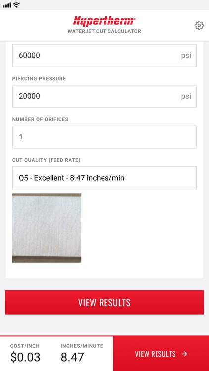 Hypertherm Cut Calculator