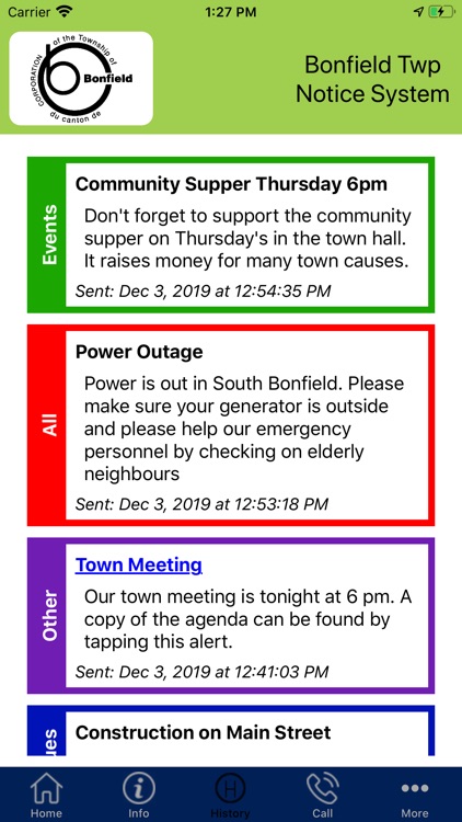 Bonfield Twp Notice System