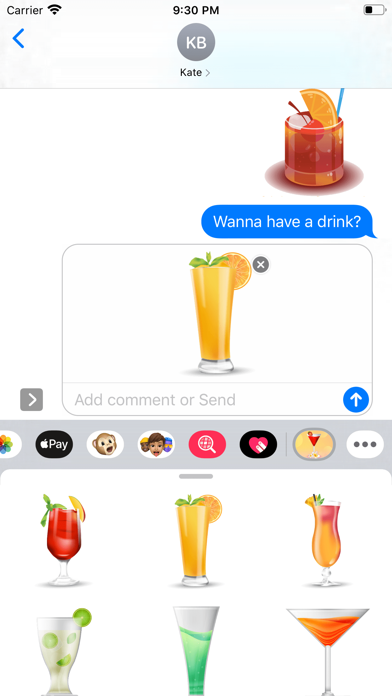 Alcohol Cocktail Bar Stickers screenshot 2