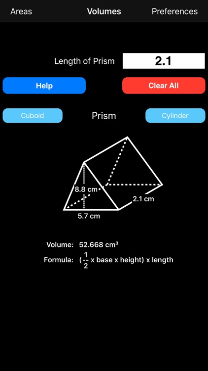 Volumes Calculator