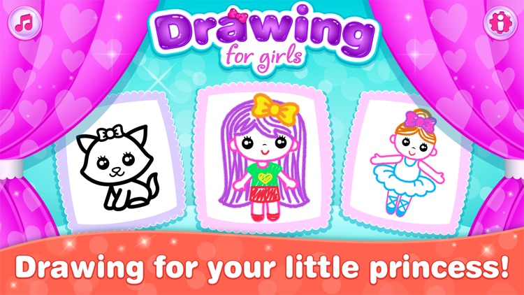 Kids Drawing Games for Girls 4 screenshot-0
