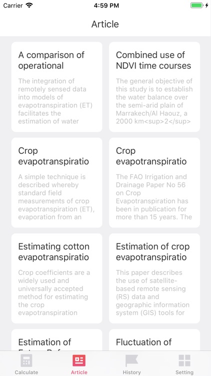 Crop Evapotranspiration