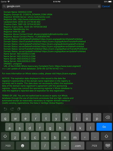 Whois - Lookup & Availability - náhled