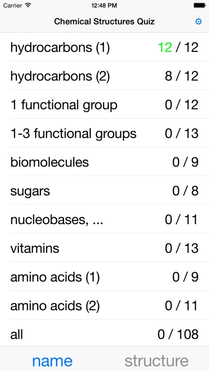 Chemical Structures Quiz