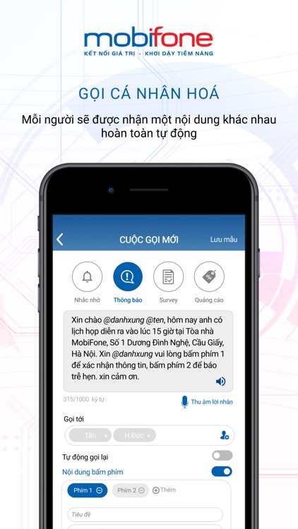 mAICall- Nhắc lịch - gọi nhóm