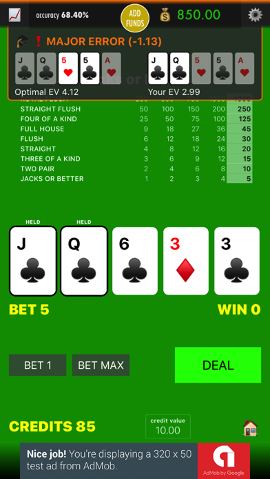 Practice Video Poker screenshot 4