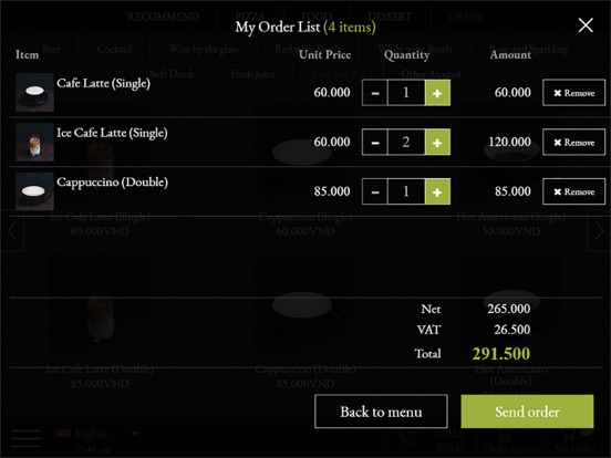 Screenshot #6 pour Table Order System