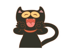 Cat in Black Animated